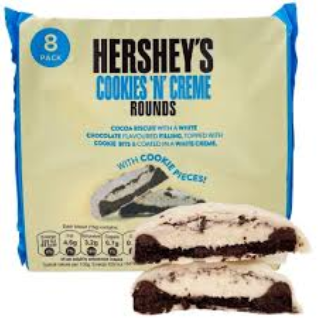 HERSHEYS COOKIES N CREME ROUNDS COOKIES 128G